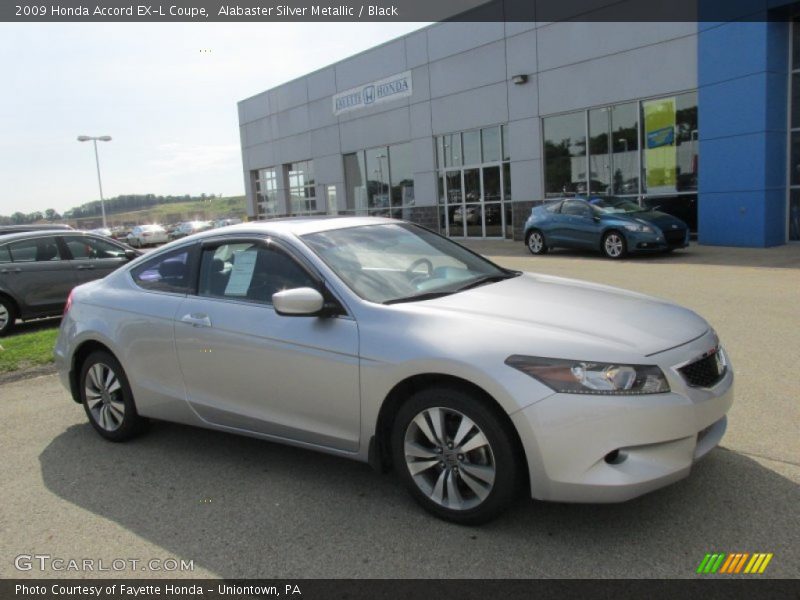 Alabaster Silver Metallic / Black 2009 Honda Accord EX-L Coupe