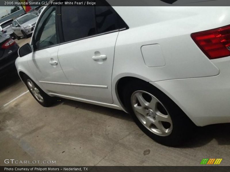 Powder White Pearl / Beige 2006 Hyundai Sonata GLS