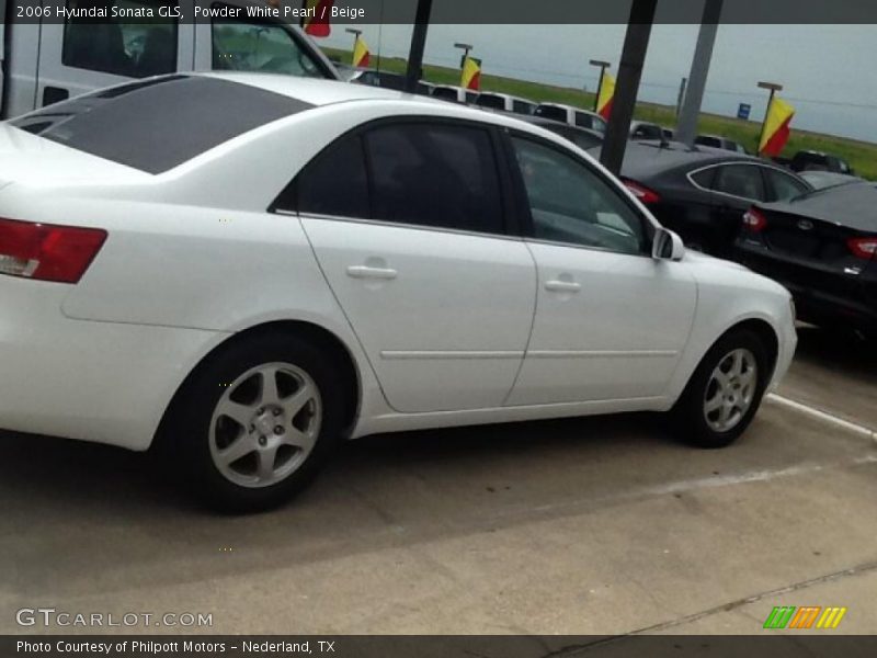 Powder White Pearl / Beige 2006 Hyundai Sonata GLS