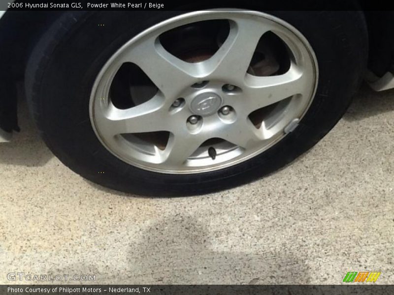 Powder White Pearl / Beige 2006 Hyundai Sonata GLS
