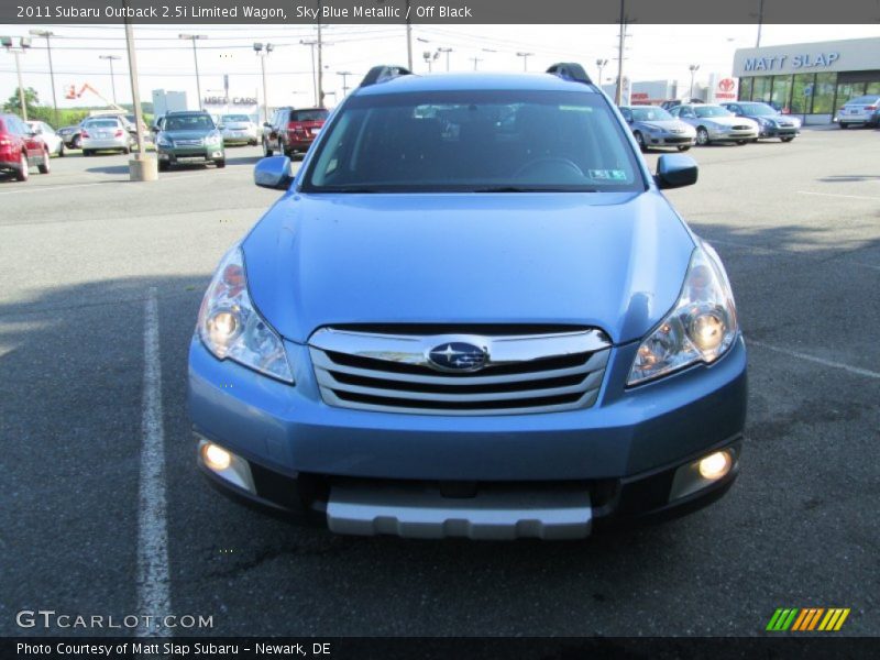 Sky Blue Metallic / Off Black 2011 Subaru Outback 2.5i Limited Wagon