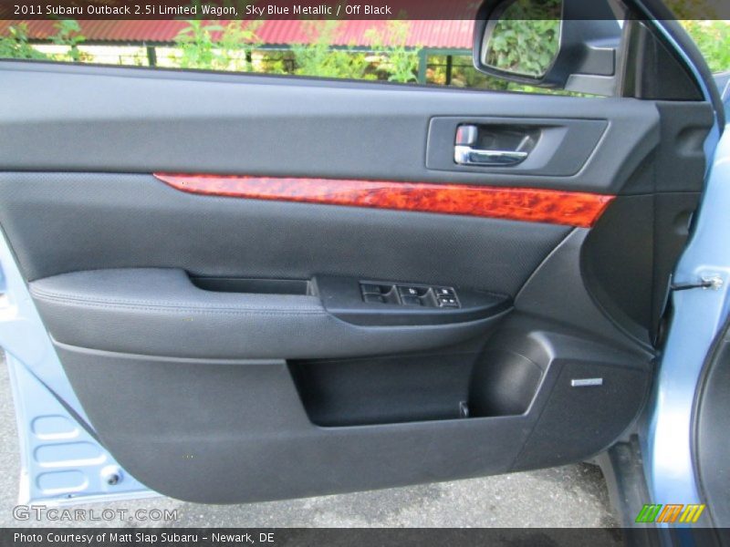 Sky Blue Metallic / Off Black 2011 Subaru Outback 2.5i Limited Wagon