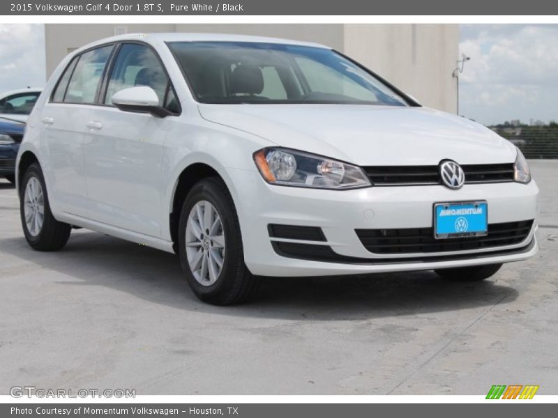 Pure White / Black 2015 Volkswagen Golf 4 Door 1.8T S