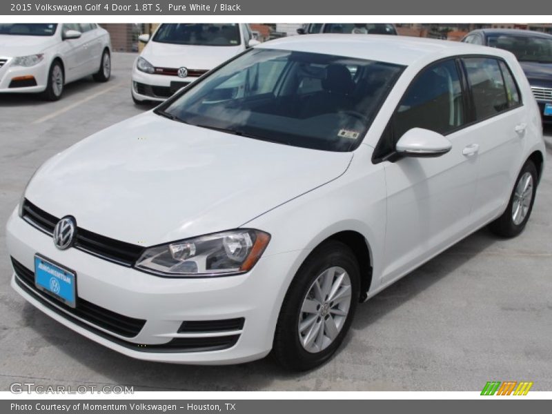 Pure White / Black 2015 Volkswagen Golf 4 Door 1.8T S