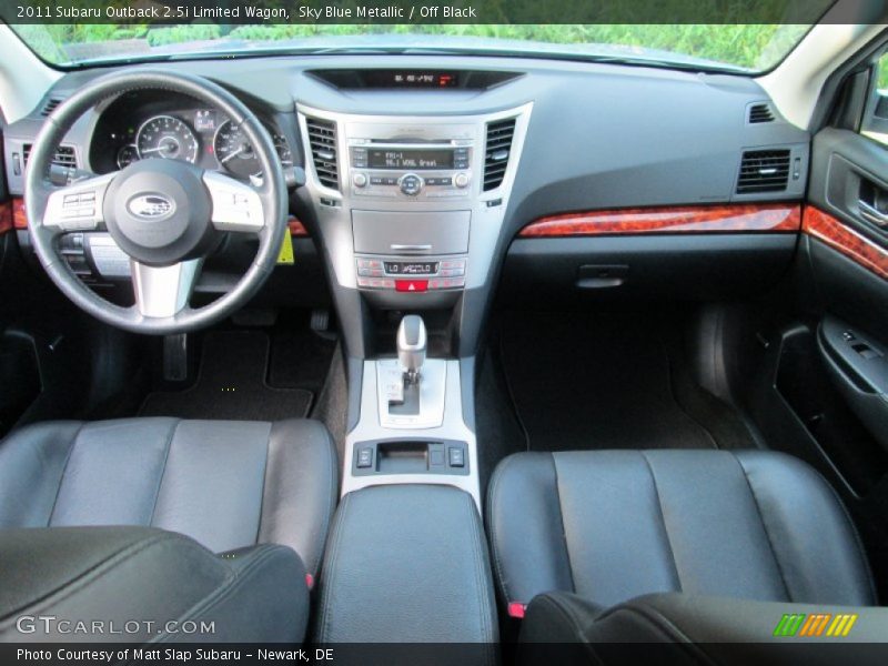 Sky Blue Metallic / Off Black 2011 Subaru Outback 2.5i Limited Wagon