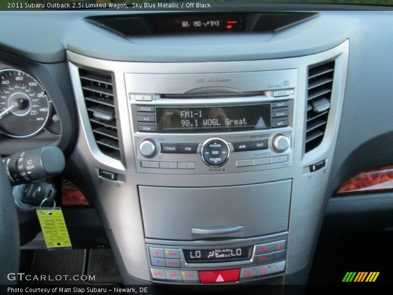 Sky Blue Metallic / Off Black 2011 Subaru Outback 2.5i Limited Wagon