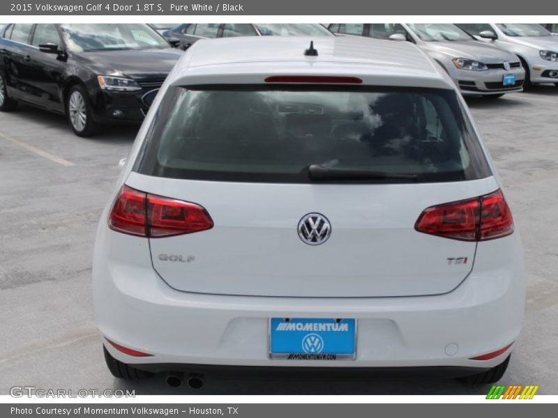 Pure White / Black 2015 Volkswagen Golf 4 Door 1.8T S