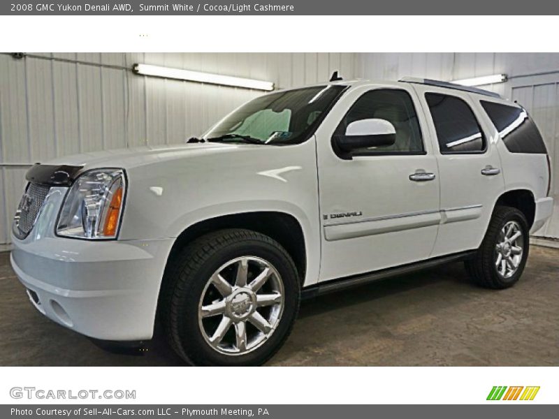 Summit White / Cocoa/Light Cashmere 2008 GMC Yukon Denali AWD