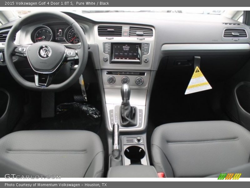 Pure White / Black 2015 Volkswagen Golf 4 Door 1.8T S