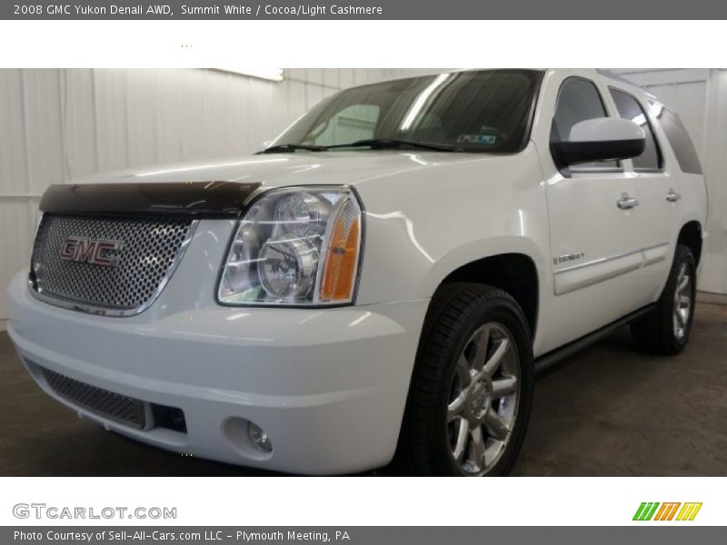 Summit White / Cocoa/Light Cashmere 2008 GMC Yukon Denali AWD