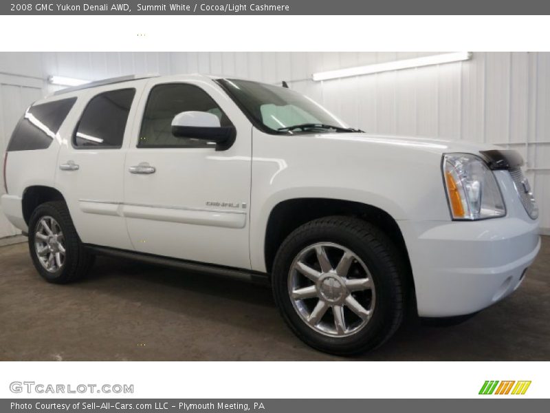 Summit White / Cocoa/Light Cashmere 2008 GMC Yukon Denali AWD