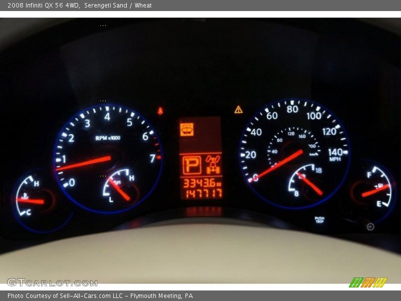 Serengeti Sand / Wheat 2008 Infiniti QX 56 4WD