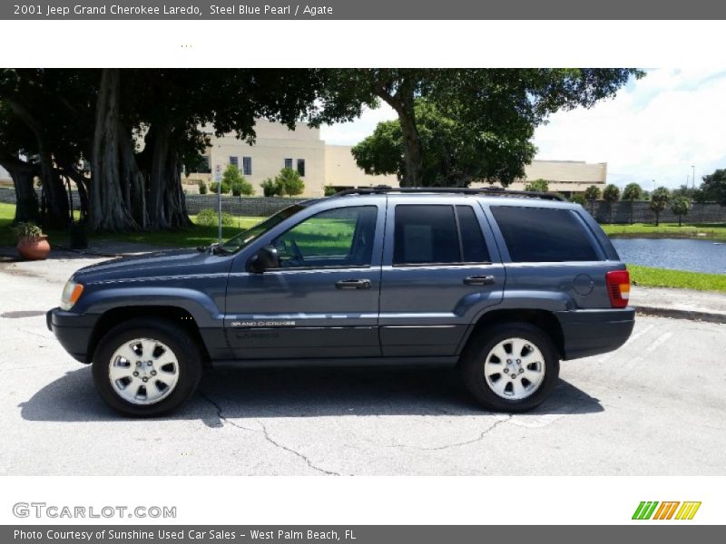 Steel Blue Pearl / Agate 2001 Jeep Grand Cherokee Laredo