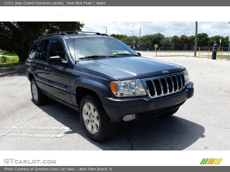 Steel Blue Pearl / Agate 2001 Jeep Grand Cherokee Laredo