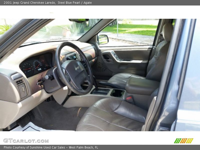 Steel Blue Pearl / Agate 2001 Jeep Grand Cherokee Laredo