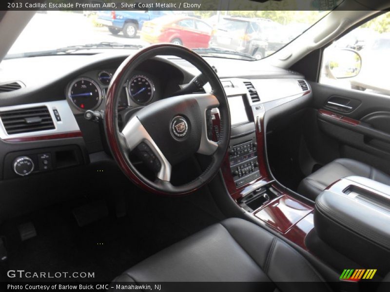 Silver Coast Metallic / Ebony 2013 Cadillac Escalade Premium AWD