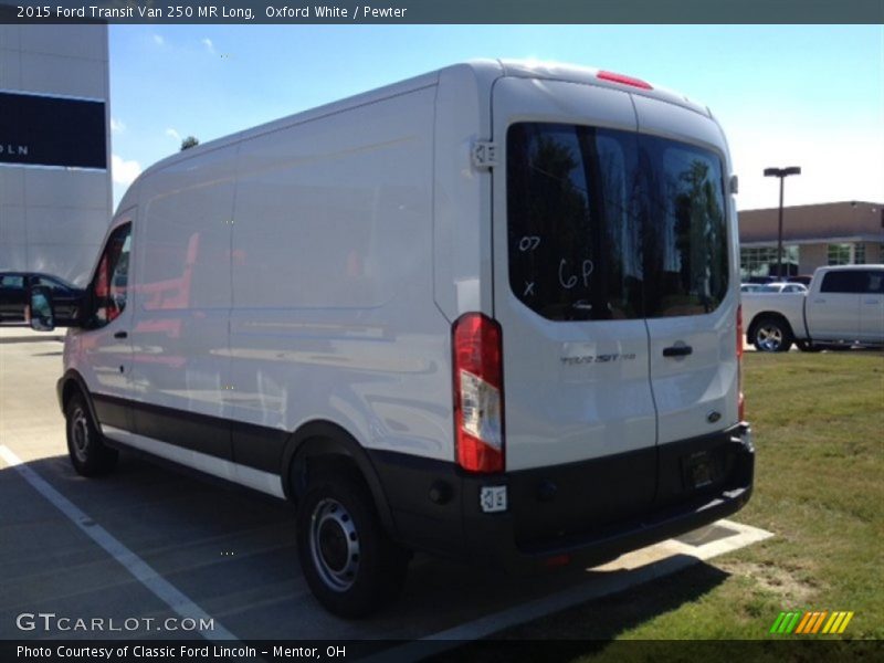 Oxford White / Pewter 2015 Ford Transit Van 250 MR Long