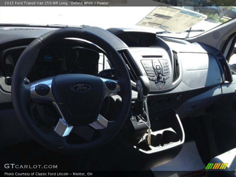 Oxford White / Pewter 2015 Ford Transit Van 250 MR Long