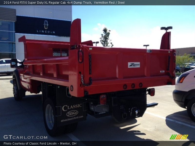 Vermillion Red / Steel 2014 Ford F550 Super Duty XL Regular Cab 4x4 Dump Truck