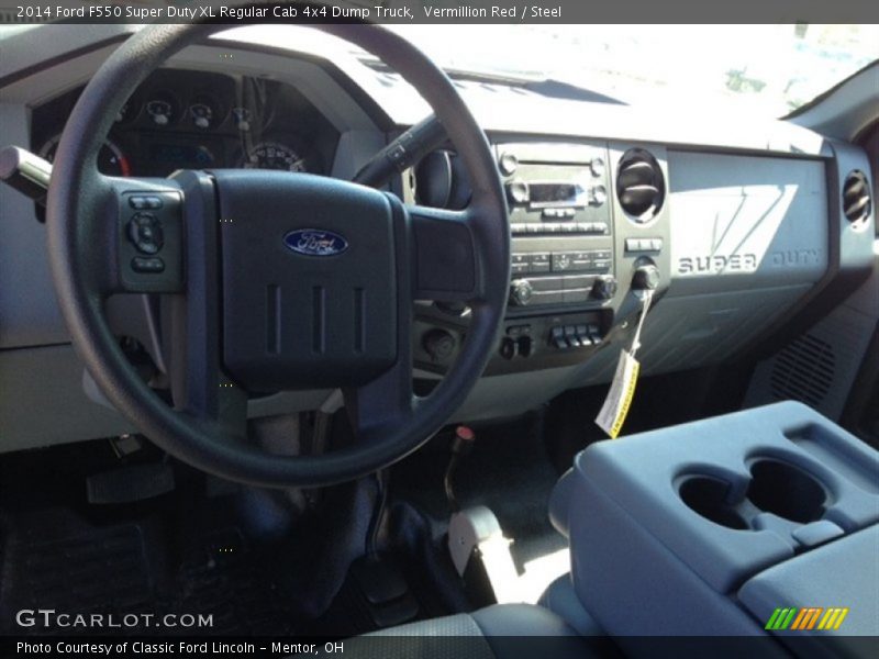 Vermillion Red / Steel 2014 Ford F550 Super Duty XL Regular Cab 4x4 Dump Truck