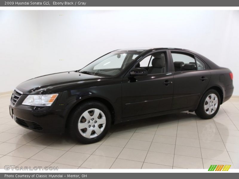 Ebony Black / Gray 2009 Hyundai Sonata GLS