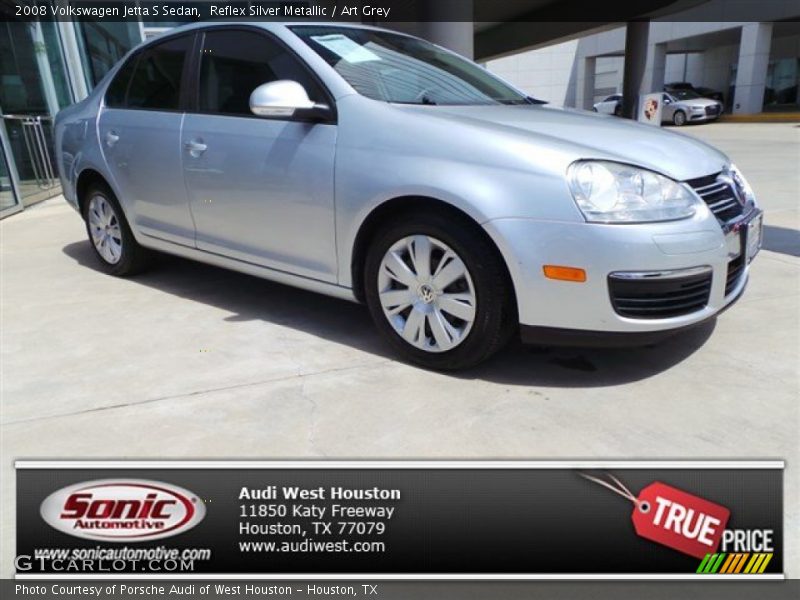 Reflex Silver Metallic / Art Grey 2008 Volkswagen Jetta S Sedan
