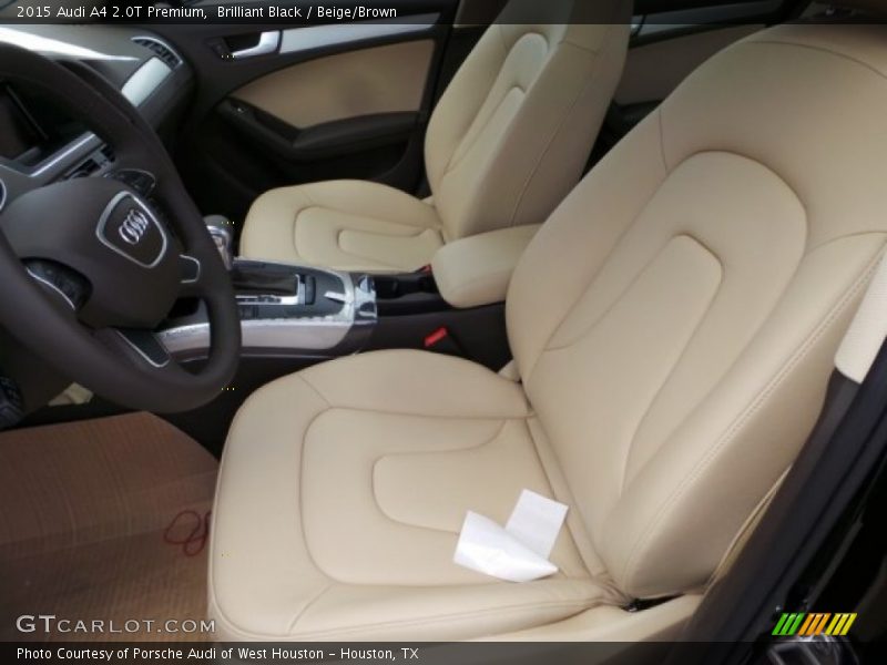 Brilliant Black / Beige/Brown 2015 Audi A4 2.0T Premium