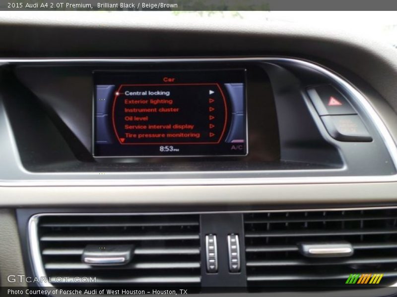 Brilliant Black / Beige/Brown 2015 Audi A4 2.0T Premium