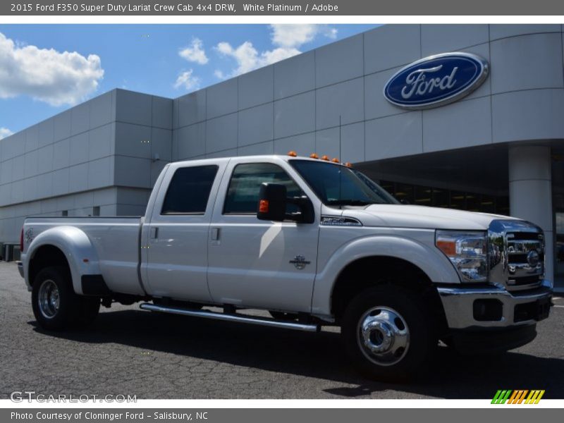 White Platinum / Adobe 2015 Ford F350 Super Duty Lariat Crew Cab 4x4 DRW