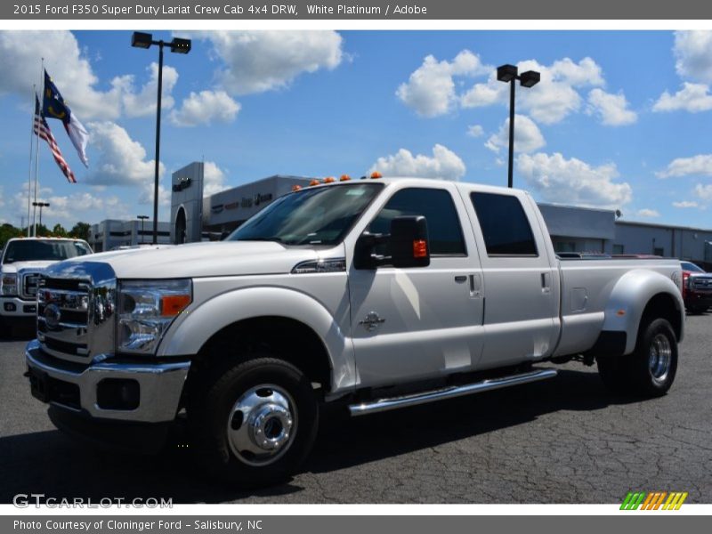 White Platinum / Adobe 2015 Ford F350 Super Duty Lariat Crew Cab 4x4 DRW