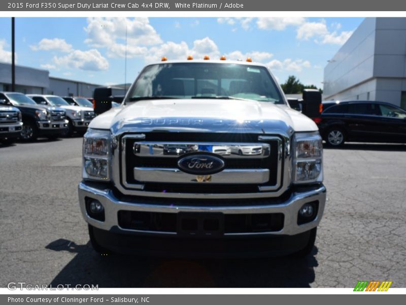 White Platinum / Adobe 2015 Ford F350 Super Duty Lariat Crew Cab 4x4 DRW