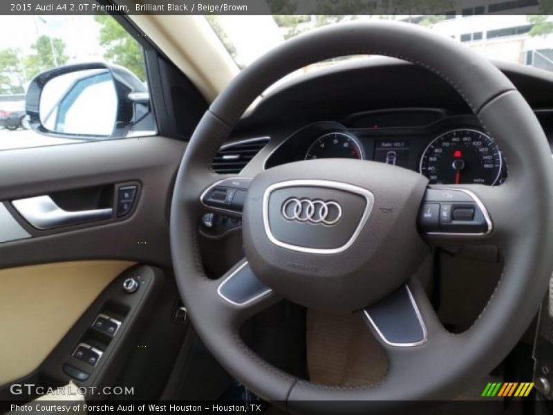 Brilliant Black / Beige/Brown 2015 Audi A4 2.0T Premium