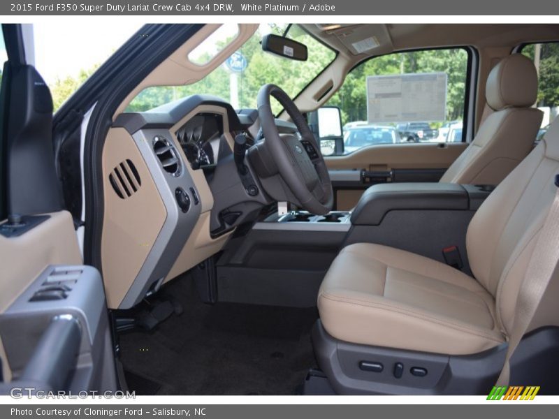 White Platinum / Adobe 2015 Ford F350 Super Duty Lariat Crew Cab 4x4 DRW