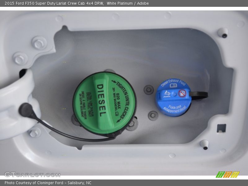 White Platinum / Adobe 2015 Ford F350 Super Duty Lariat Crew Cab 4x4 DRW