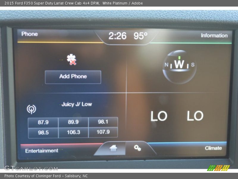 White Platinum / Adobe 2015 Ford F350 Super Duty Lariat Crew Cab 4x4 DRW
