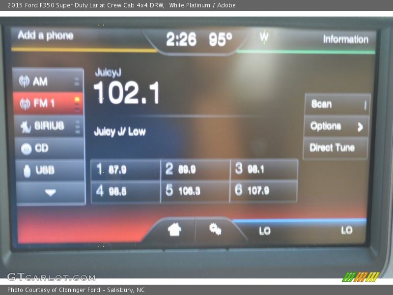 White Platinum / Adobe 2015 Ford F350 Super Duty Lariat Crew Cab 4x4 DRW