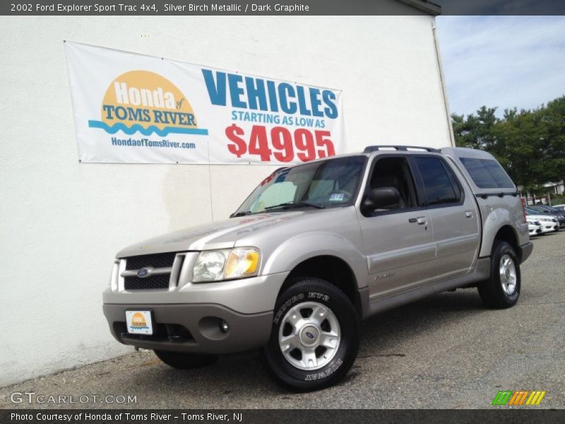 Silver Birch Metallic / Dark Graphite 2002 Ford Explorer Sport Trac 4x4