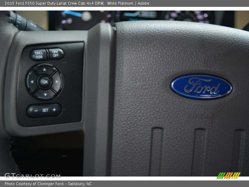 White Platinum / Adobe 2015 Ford F350 Super Duty Lariat Crew Cab 4x4 DRW