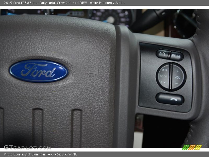 White Platinum / Adobe 2015 Ford F350 Super Duty Lariat Crew Cab 4x4 DRW