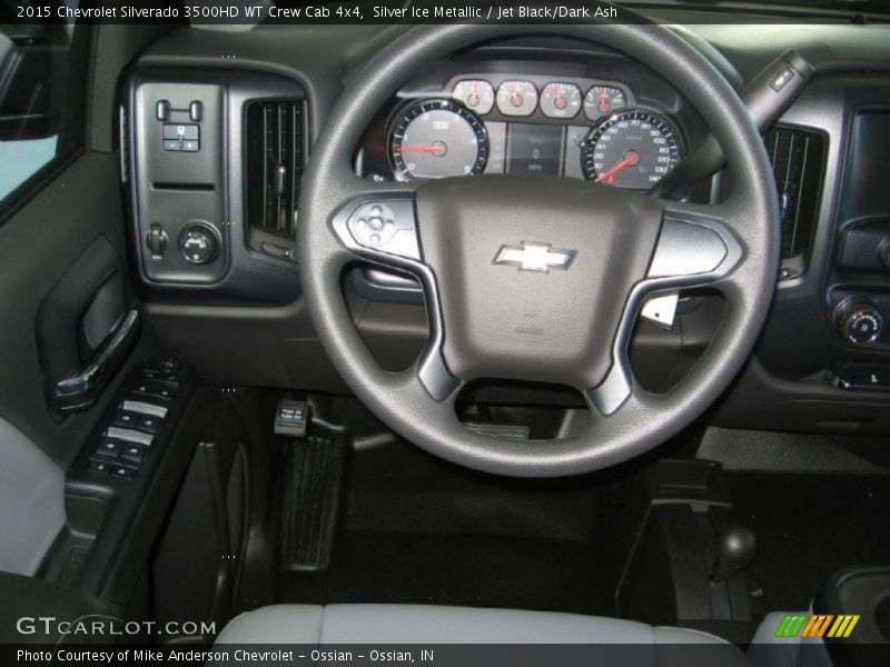 Silver Ice Metallic / Jet Black/Dark Ash 2015 Chevrolet Silverado 3500HD WT Crew Cab 4x4