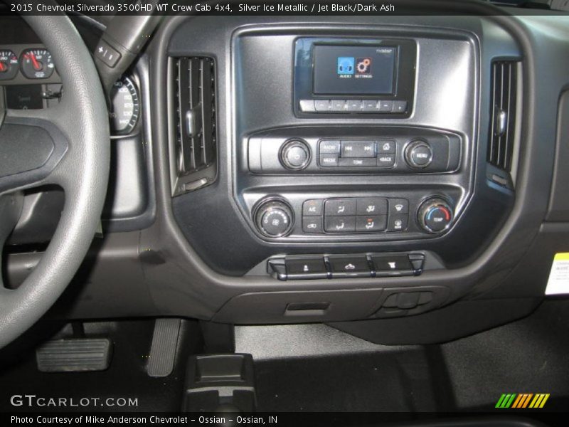 Silver Ice Metallic / Jet Black/Dark Ash 2015 Chevrolet Silverado 3500HD WT Crew Cab 4x4