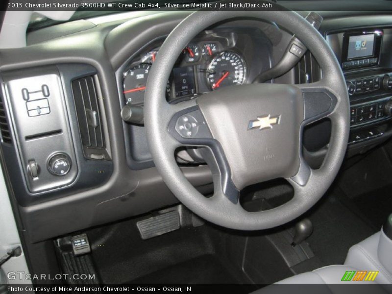 Silver Ice Metallic / Jet Black/Dark Ash 2015 Chevrolet Silverado 3500HD WT Crew Cab 4x4