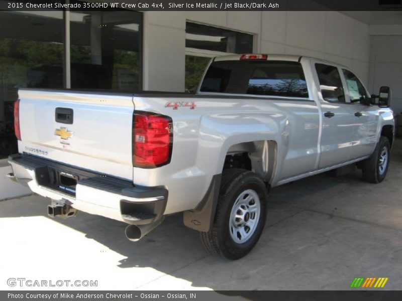 Silver Ice Metallic / Jet Black/Dark Ash 2015 Chevrolet Silverado 3500HD WT Crew Cab 4x4