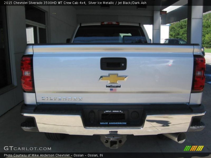 Silver Ice Metallic / Jet Black/Dark Ash 2015 Chevrolet Silverado 3500HD WT Crew Cab 4x4