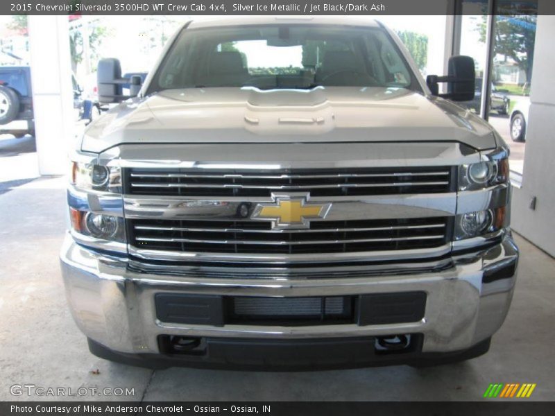 Silver Ice Metallic / Jet Black/Dark Ash 2015 Chevrolet Silverado 3500HD WT Crew Cab 4x4