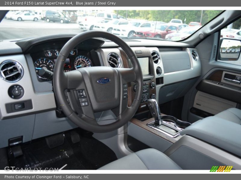 Blue Jeans / Steel Grey 2014 Ford F150 Lariat SuperCrew 4x4
