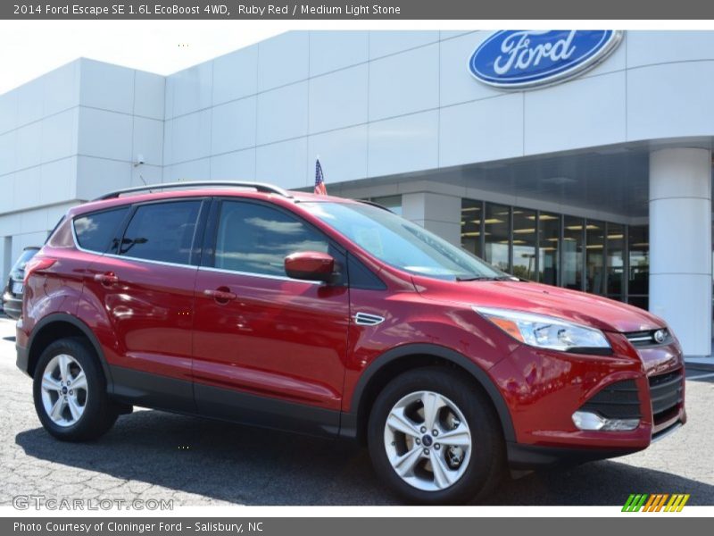 Ruby Red / Medium Light Stone 2014 Ford Escape SE 1.6L EcoBoost 4WD