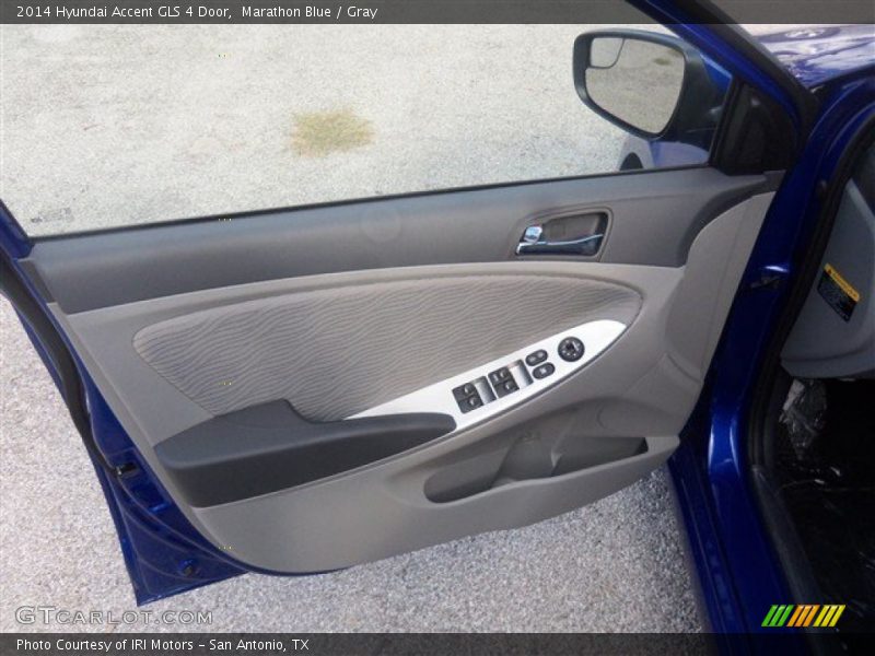 Marathon Blue / Gray 2014 Hyundai Accent GLS 4 Door