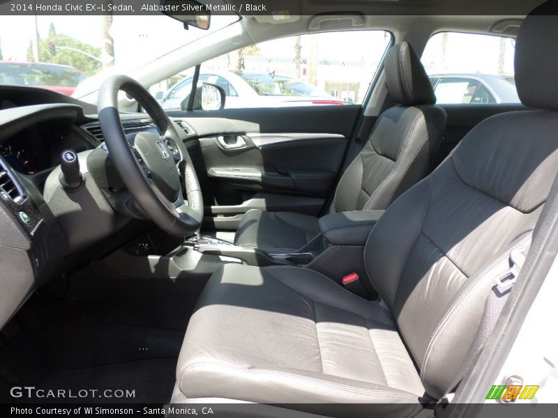 Alabaster Silver Metallic / Black 2014 Honda Civic EX-L Sedan