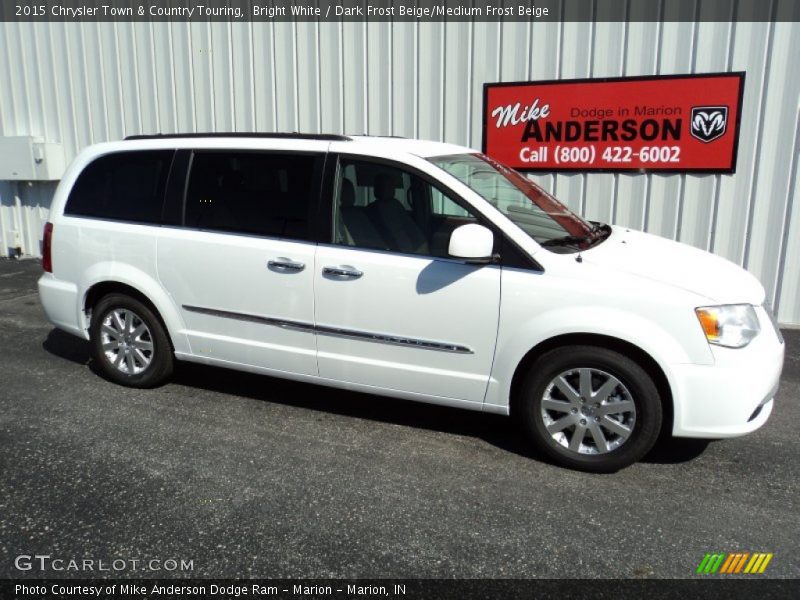 Bright White / Dark Frost Beige/Medium Frost Beige 2015 Chrysler Town & Country Touring